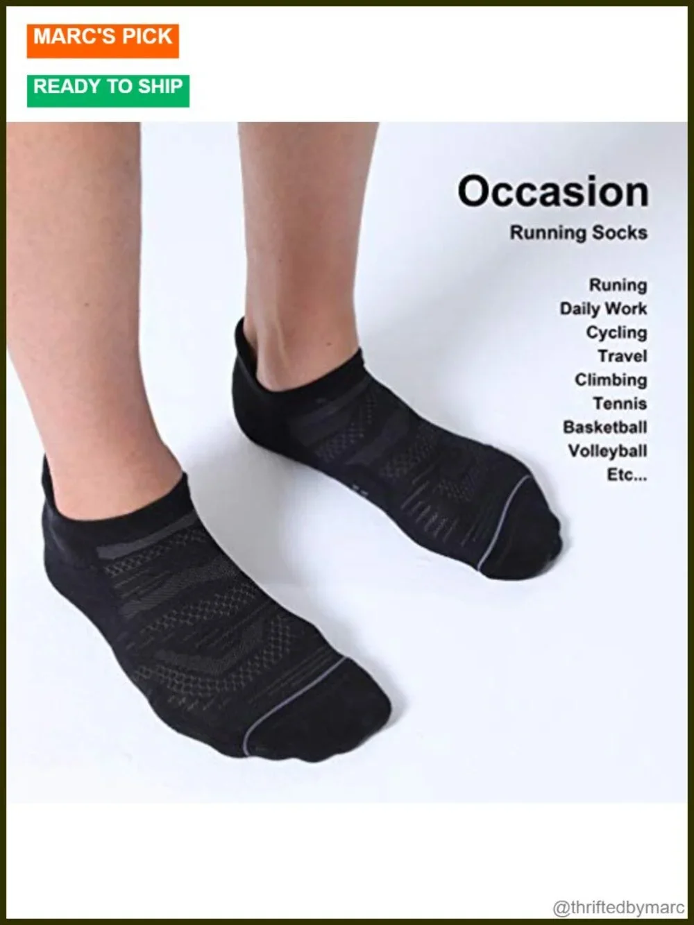 6 Pack Men's Running Ankle Socks with Cushion Low Cut Athletic Sport Tab Socks